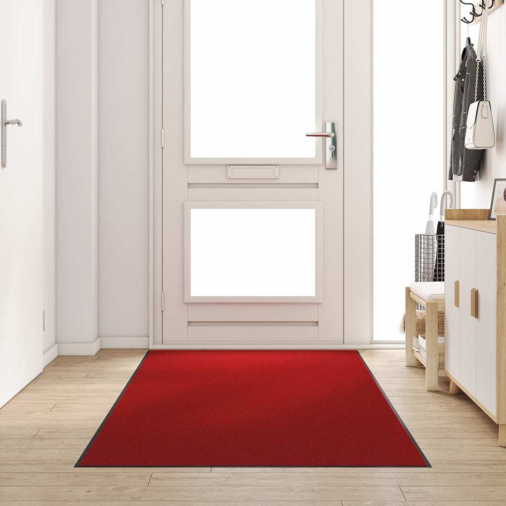 Fußmatte Rot und Schwarz 120 x 300 cm Polypropylen und Vinyl