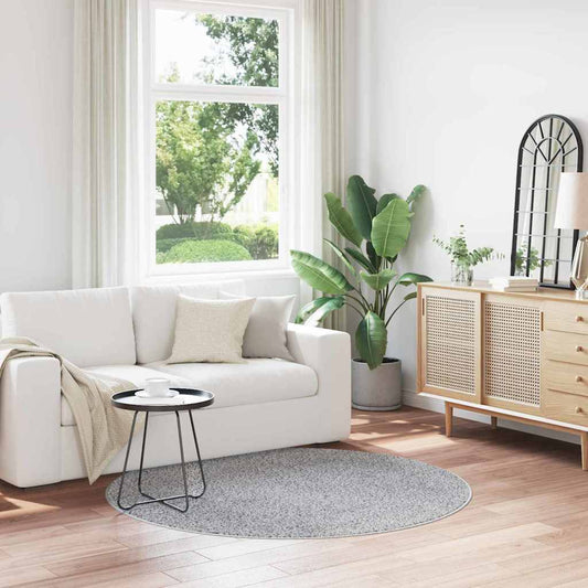 Non-Slip Shaggy Rug Grey 160 x 160 cm PP