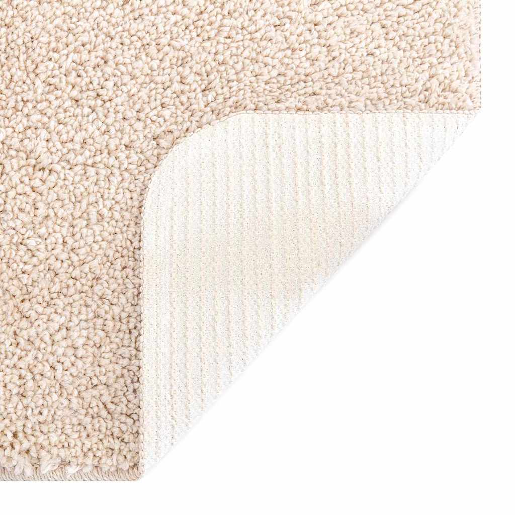 Tapis Shaggy antidérapant Crème 160 x 160 cm PP