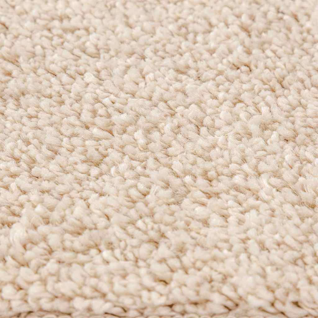 Tapis Shaggy antidérapant Crème 160 x 160 cm PP