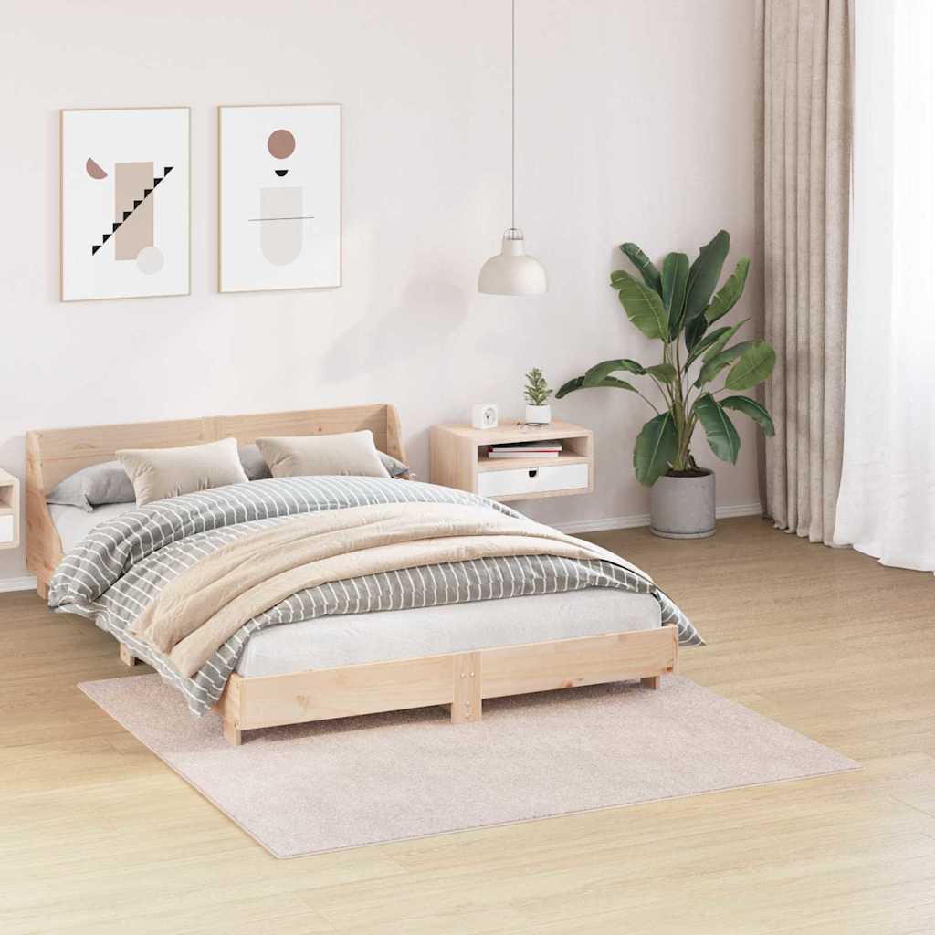 Tapis Shaggy antidérapant Crème 160 x 160 cm PP