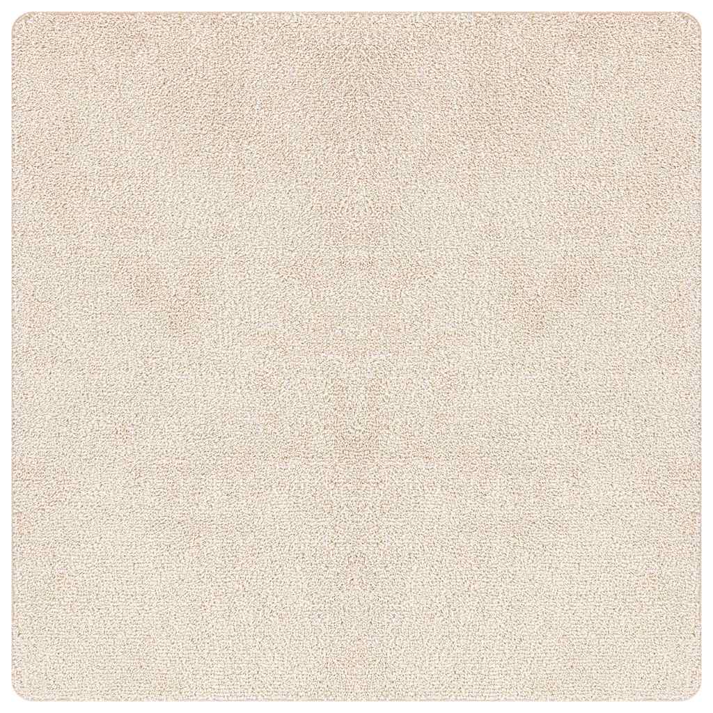 Tapis Shaggy antidérapant Crème 160 x 160 cm PP
