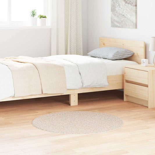 Anti-Slip Shaggy Rug Cream 90 x 90 cm PP