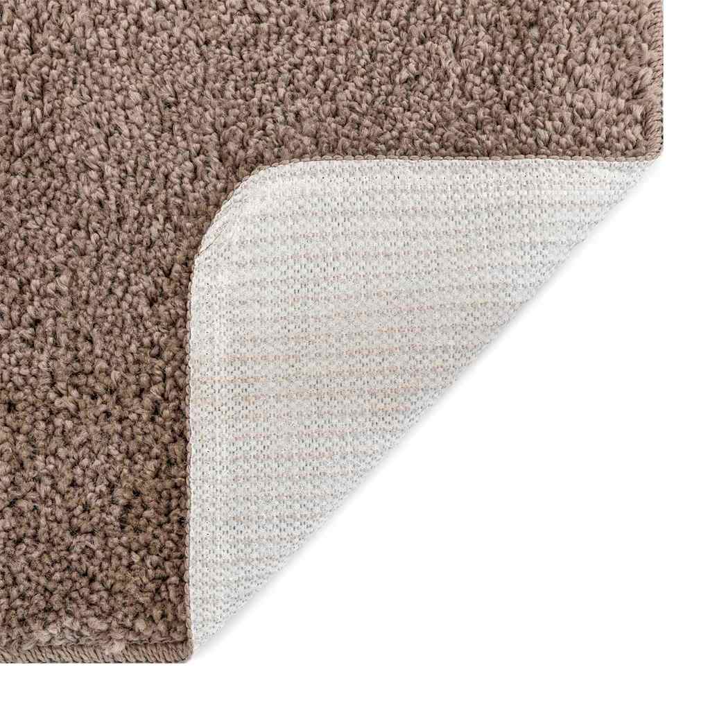 Tapis shaggy antidérapant marron 160 x 160 cm PP