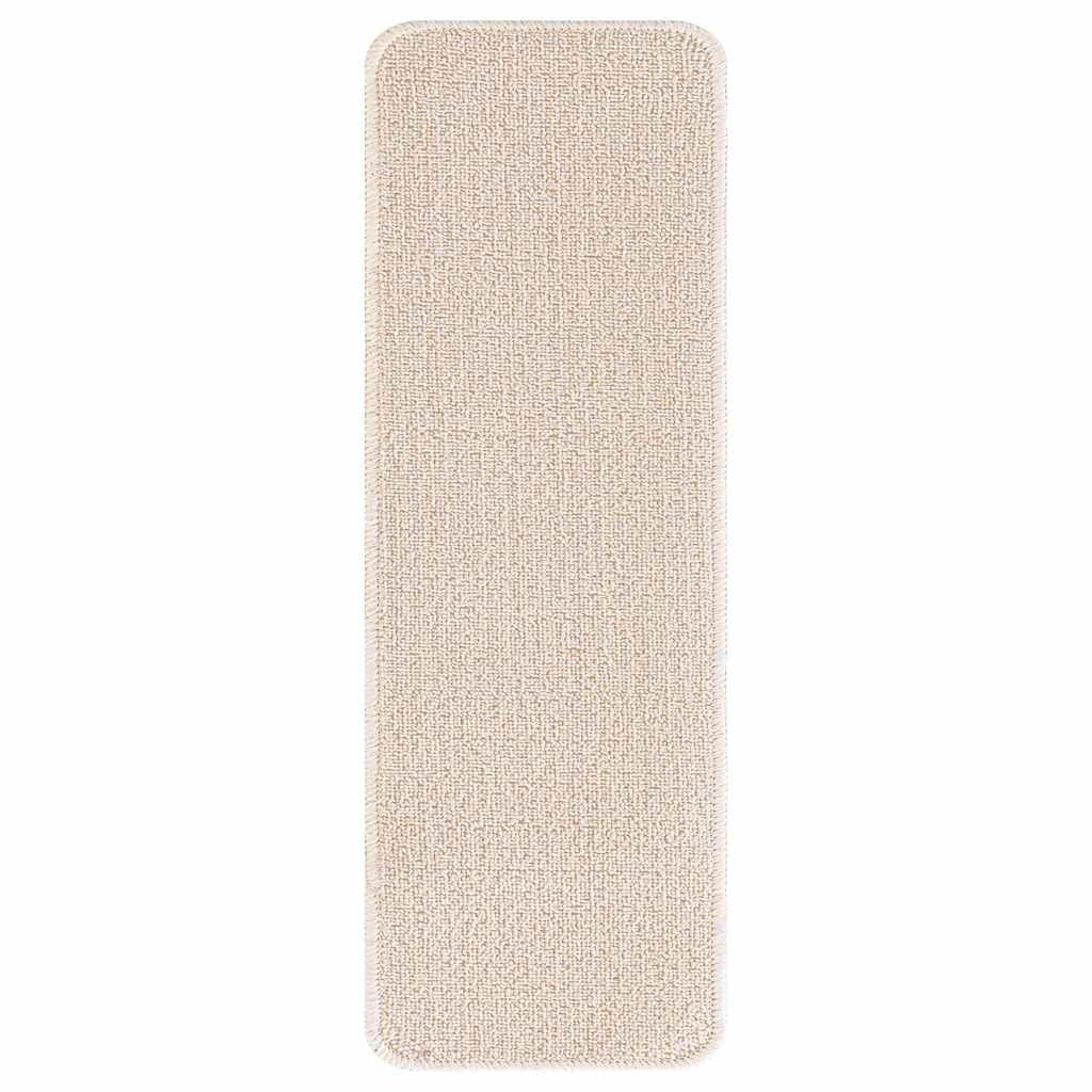 Tapis de marche antidérapants 15 pcs Crème 60 x 25 cm PP