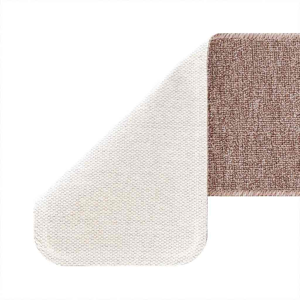 Non-slip Stair Treads 15 pcs Light Brown 60 x 25 cm PP