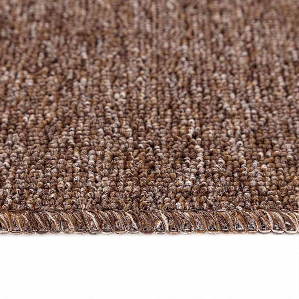 Tapis de marche antidérapants 15 pcs Marron 75 x 20 cm PP