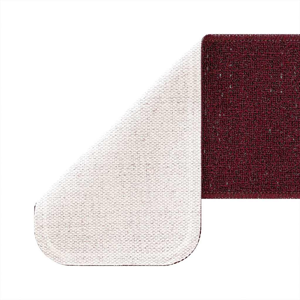 Tapis de marche antidérapants 15 pcs Bordeaux 75 x 20 cm PP