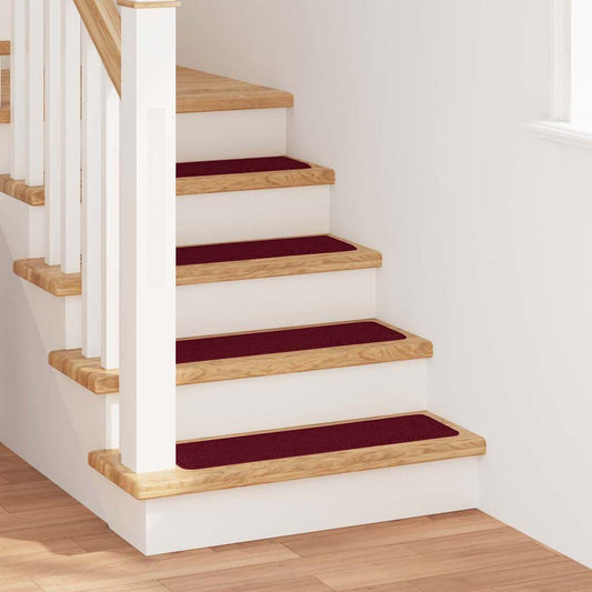 Rutschfeste Treppenmatten 15 pcs Bordeaux 75 x 20 cm PP