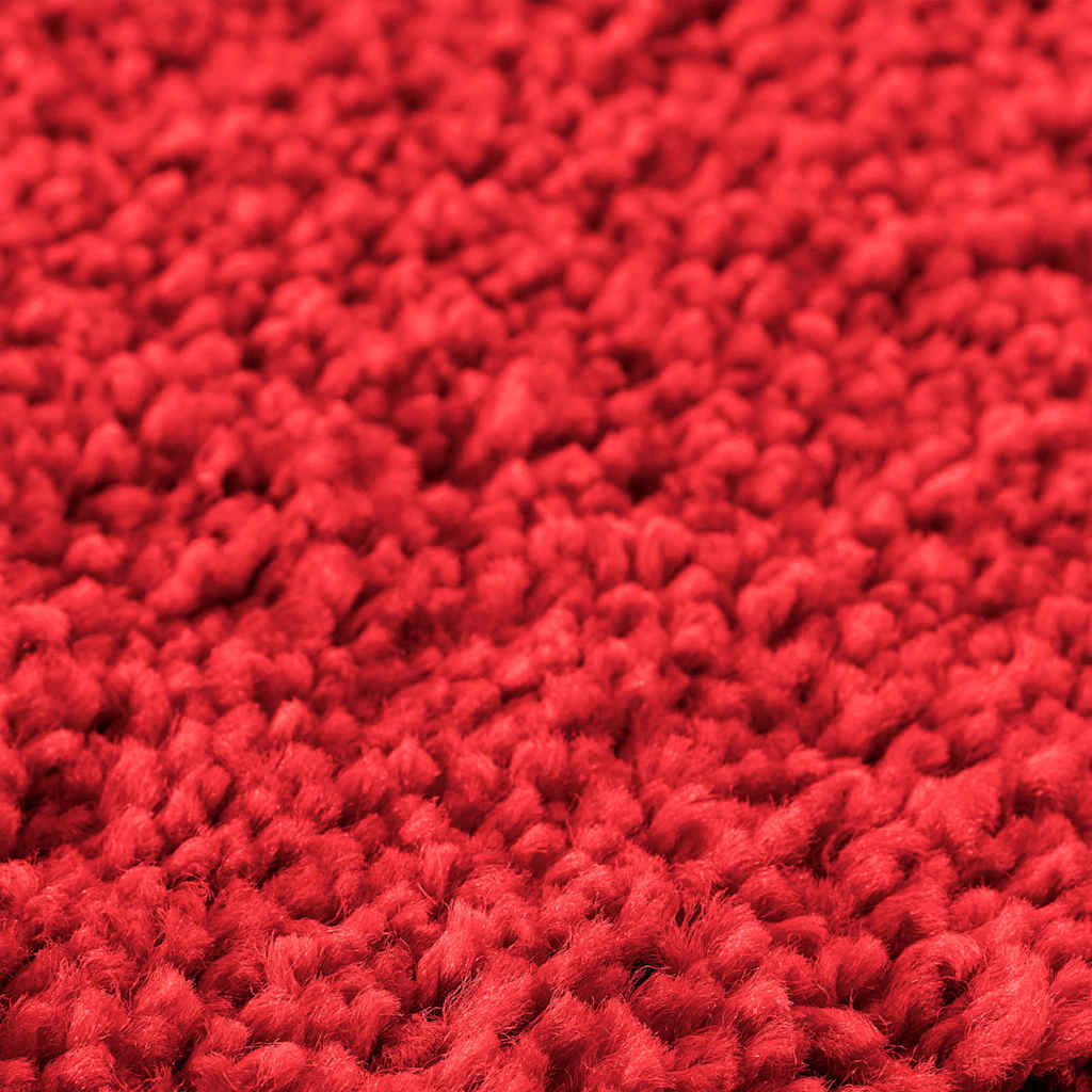 Rutschfeste Badematte mit Toilettenausschnitt Rot 50 x 50 cm PP