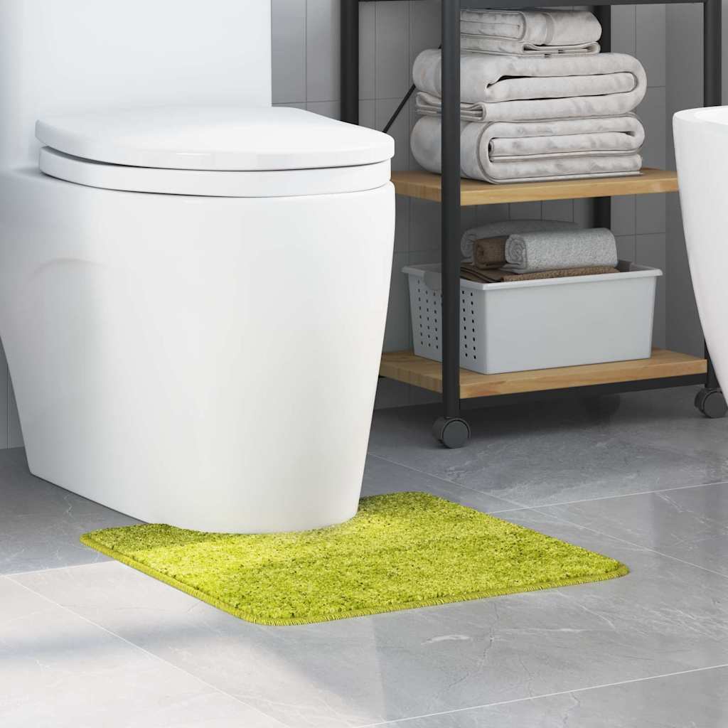 Non-Slip Bath Mat with Toilet Cutout Green 50 x 50 cm
