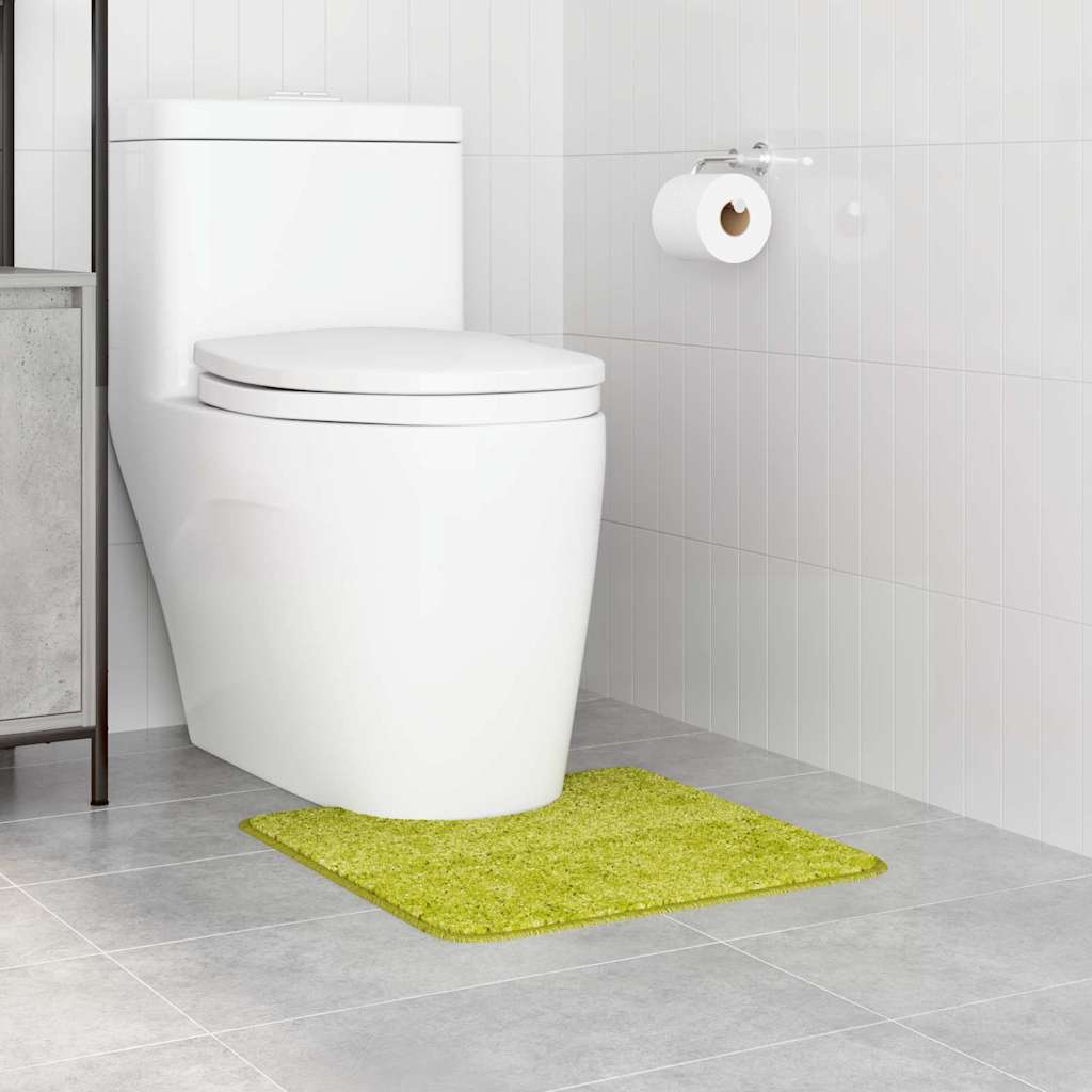 Non-Slip Bath Mat with Toilet Cutout Green 50 x 50 cm