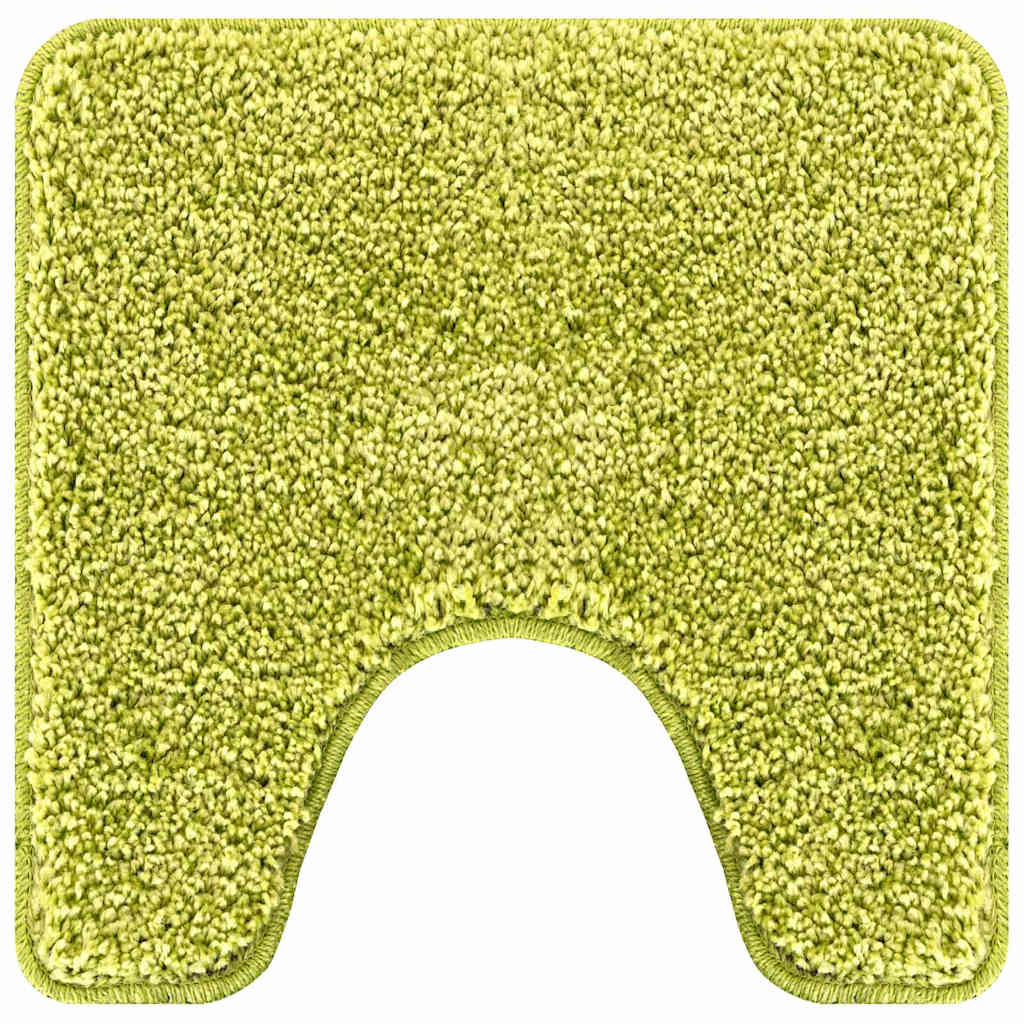 Non-Slip Bath Mat with Toilet Cutout Green 50 x 50 cm