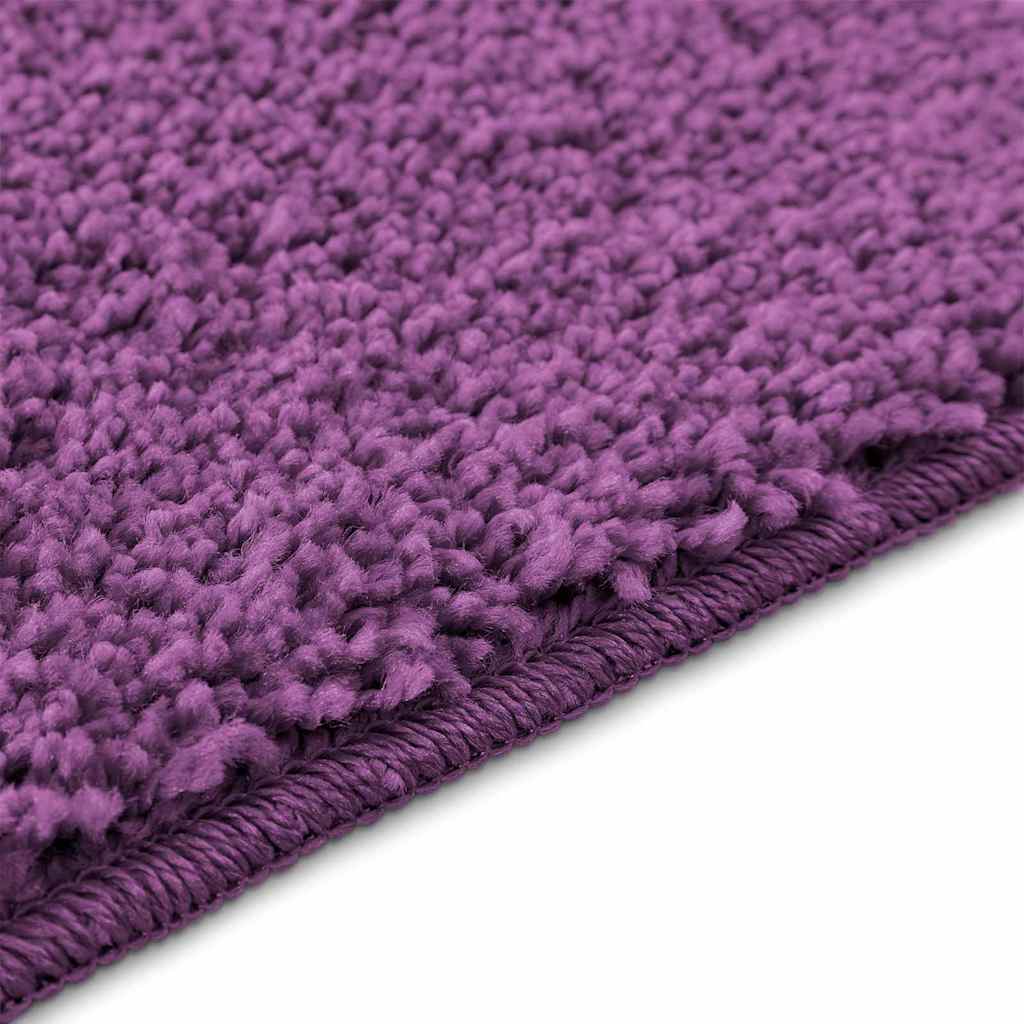 Non-slip Bath Mat with Toilet Cutout, Purple, 50 x 50 cm
