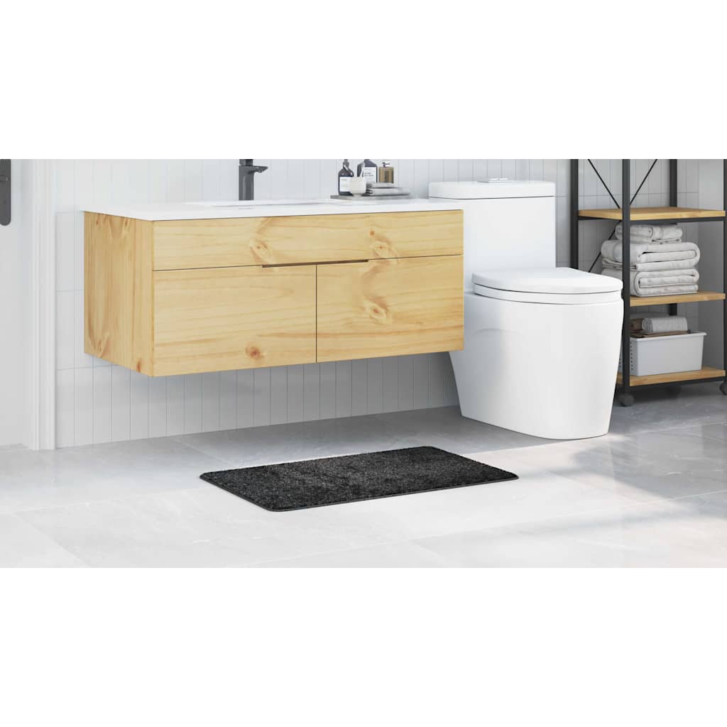Non-Slip Bath Mat Dark Grey 50 x 80 cm PP