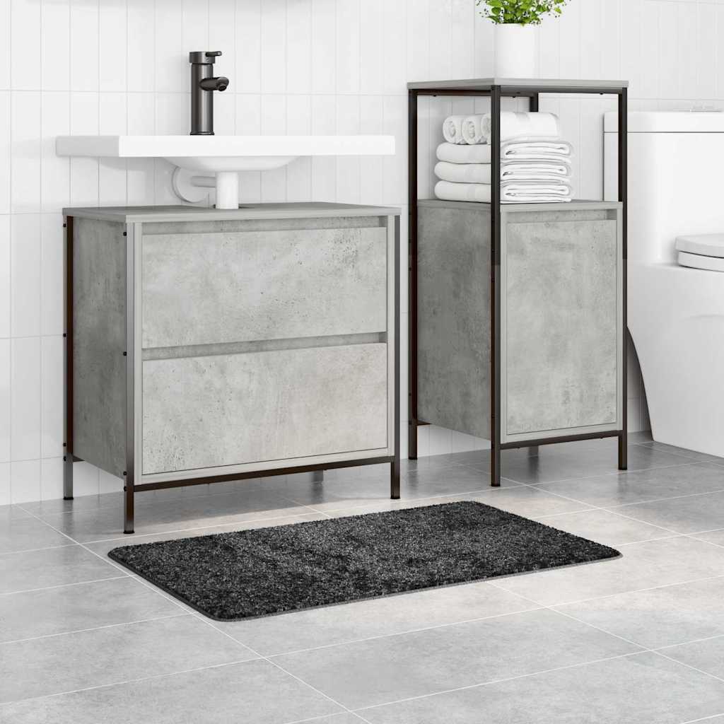 Non-Slip Bath Mat Dark Grey 50 x 80 cm PP