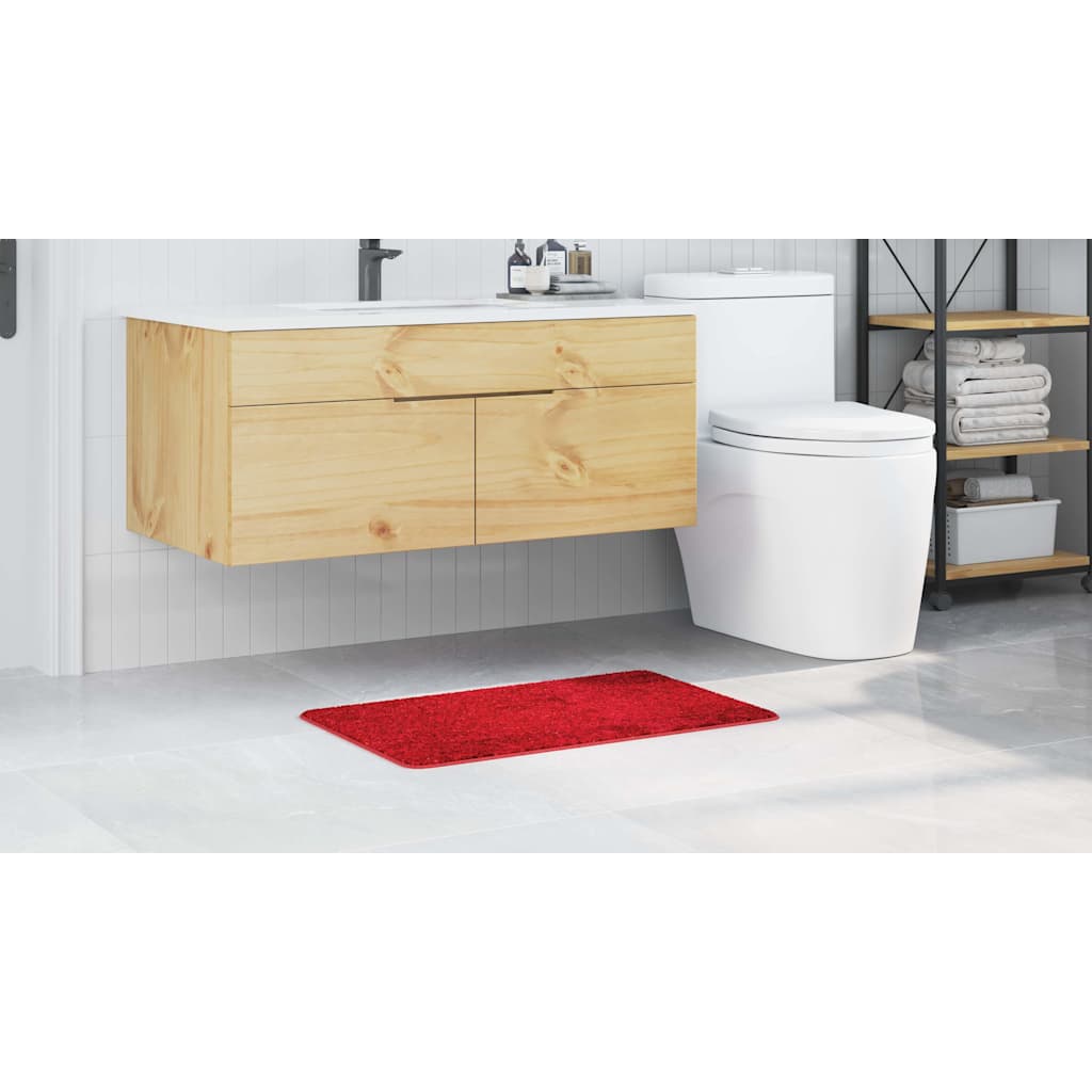 Tapis de bain antidérapant rouge 50 x 80 cm PP