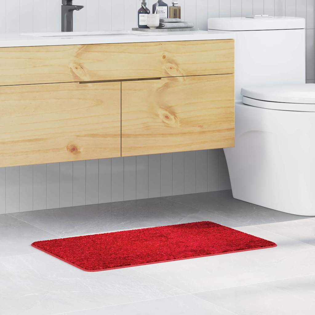 Tapis de bain antidérapant rouge 50 x 80 cm PP