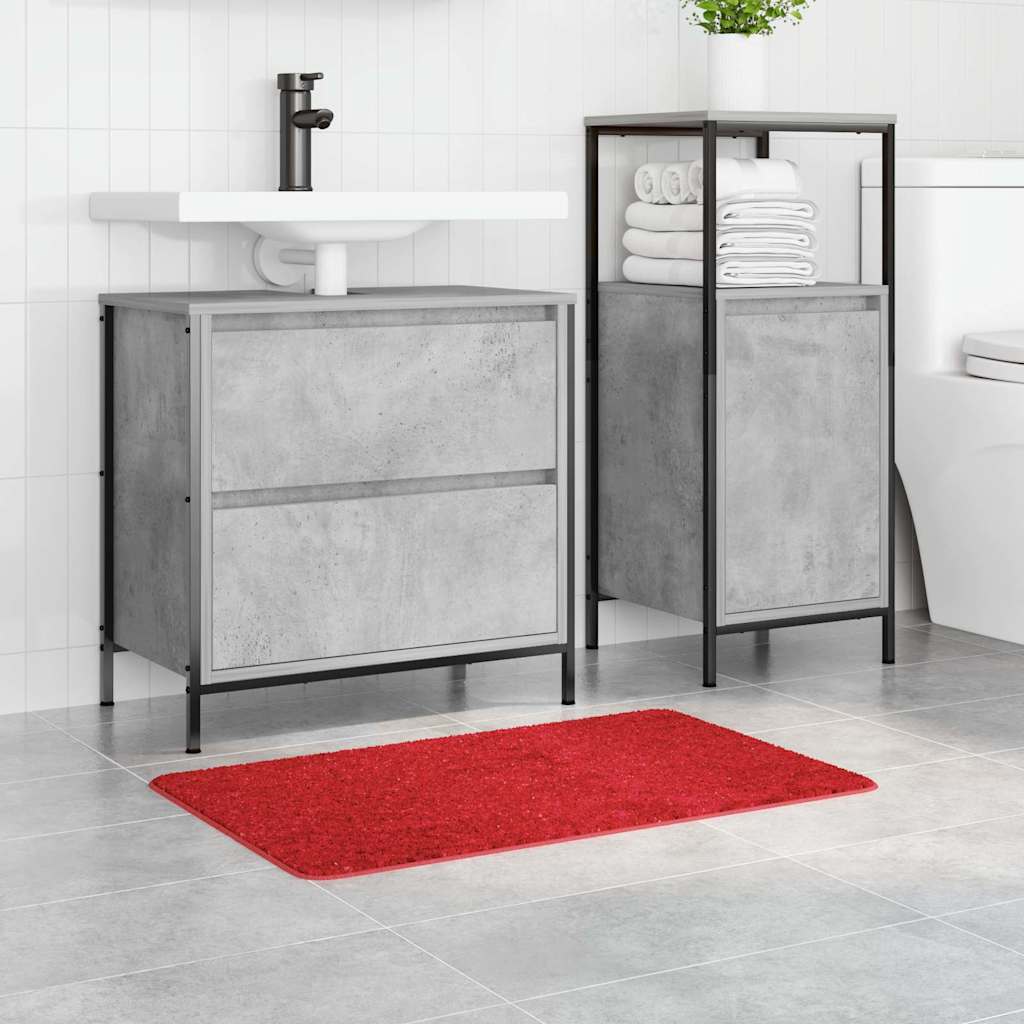 Tapis de bain antidérapant rouge 50 x 80 cm PP