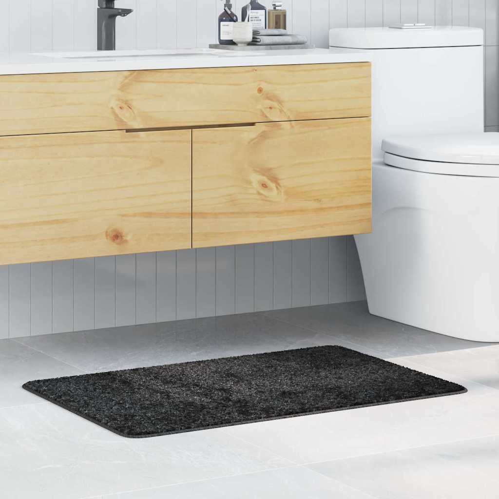 Rutschfeste Badmatte Dunkelgrau 60 x 90 cm PP