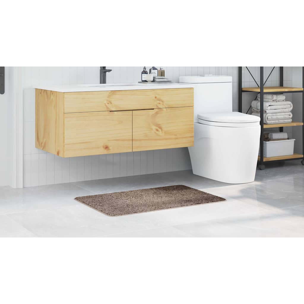 Tapis de bain antidérapant marron 60 x 90 cm PP