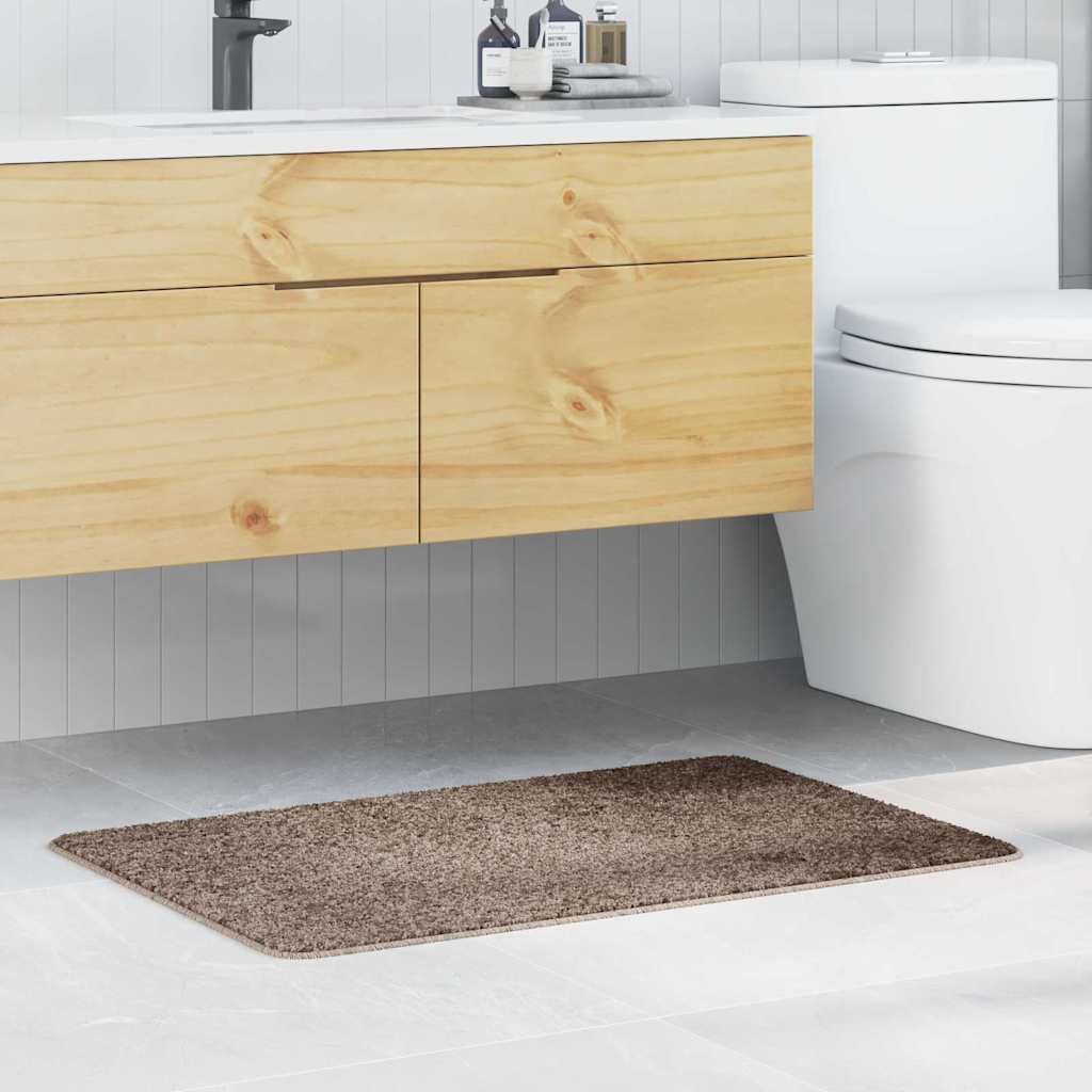 Tapis de bain antidérapant marron 60 x 90 cm PP