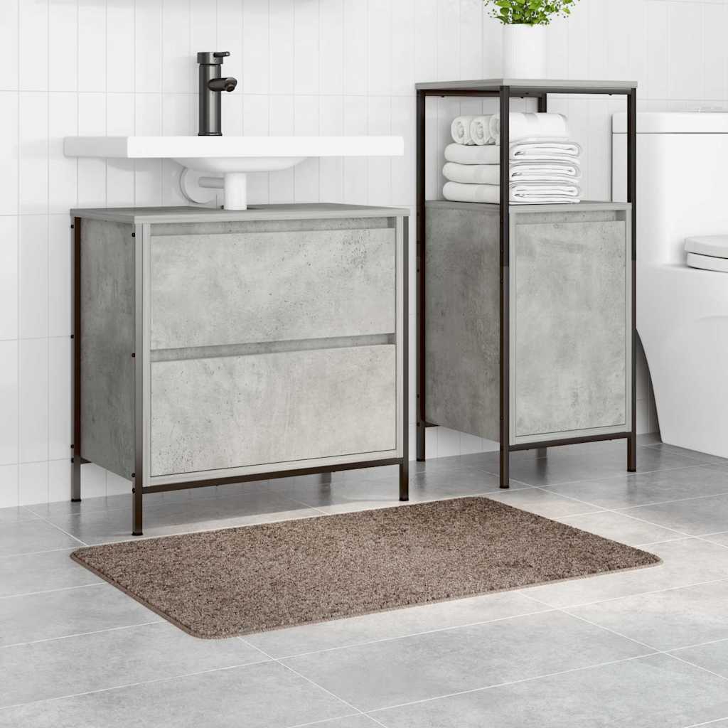 Tapis de bain antidérapant marron 60 x 90 cm PP