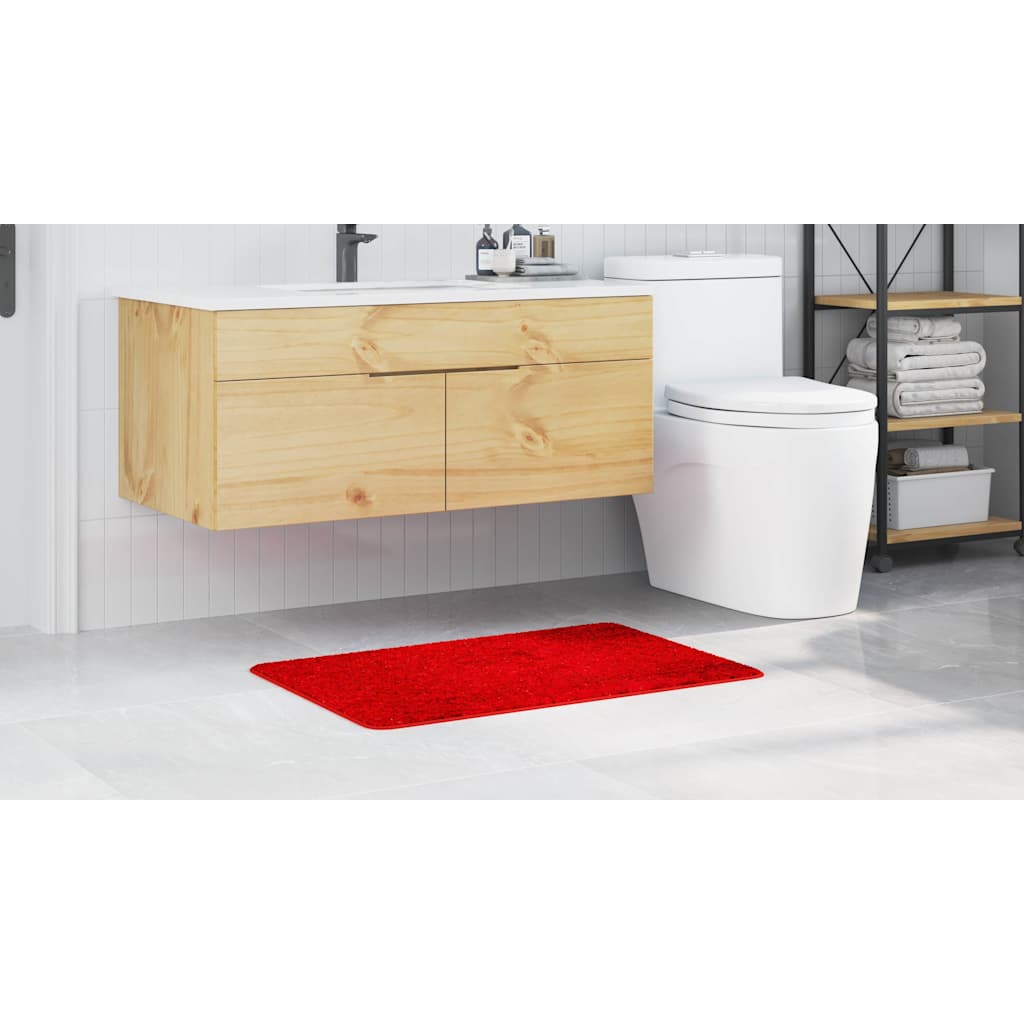 Tapis de bain antidérapant rouge 60 x 90 cm PP