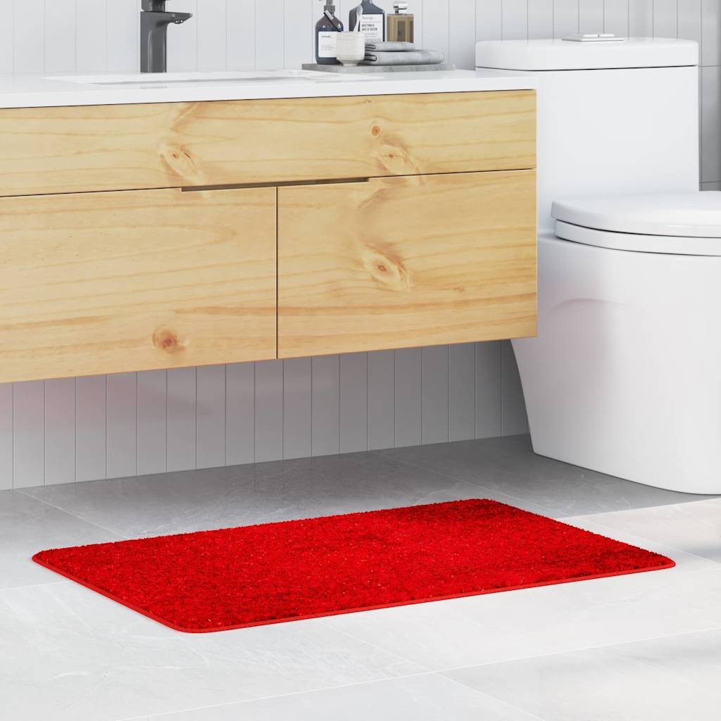 Tapis de bain antidérapant rouge 60 x 90 cm PP