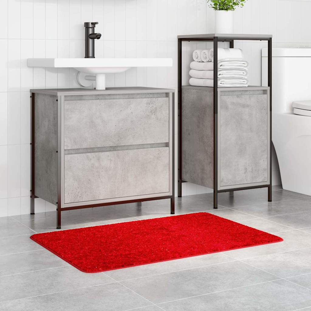 Tapis de bain antidérapant rouge 60 x 90 cm PP