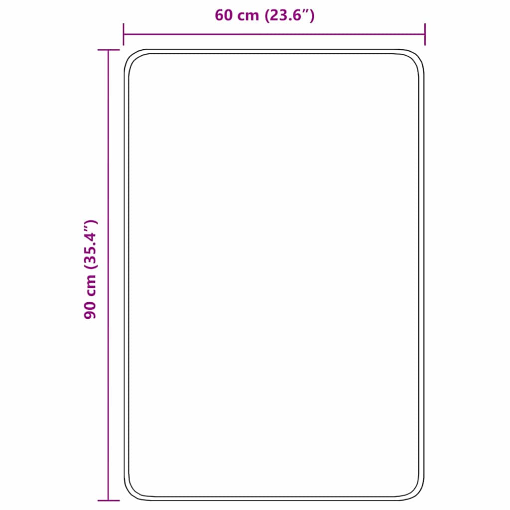 Tapis de bain antidérapant vert 60 x 90 cm PP