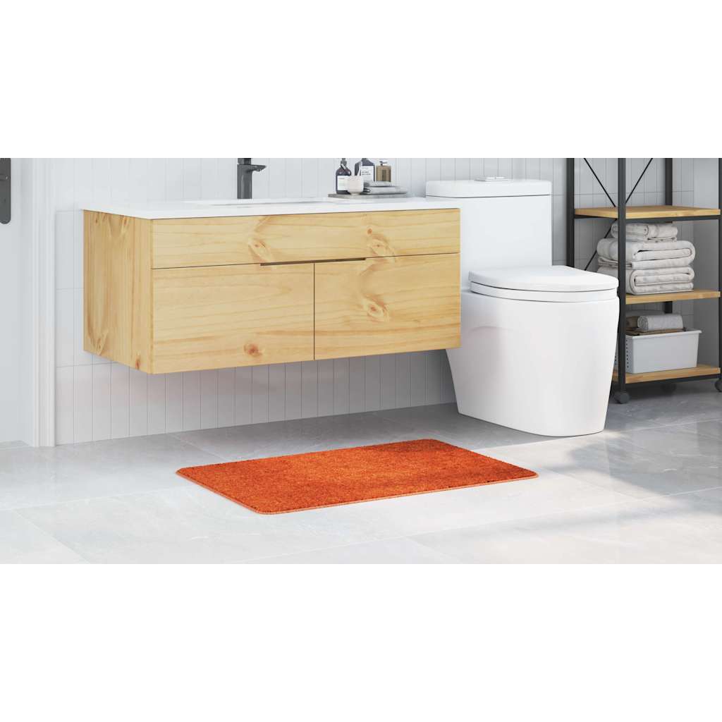 Tapis de bain antidérapant orange 60 x 90 cm PP
