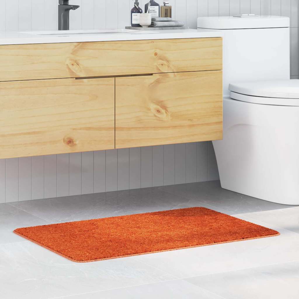Tapis de bain antidérapant orange 60 x 90 cm PP