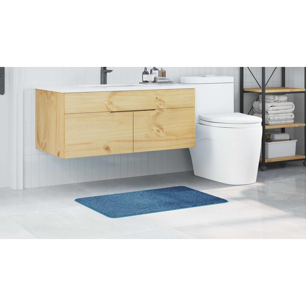 Tapis de bain antidérapant bleu 60 x 90 cm PP