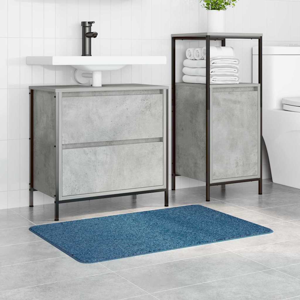 Tapis de bain antidérapant bleu 60 x 90 cm PP
