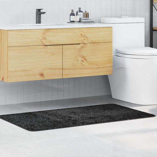 Rutschfeste Badmatte Dunkelgrau 70 x 120 cm PP