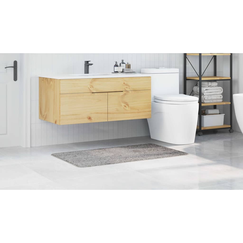 Tapis de bain antidérapant gris 70 x 120 cm PP