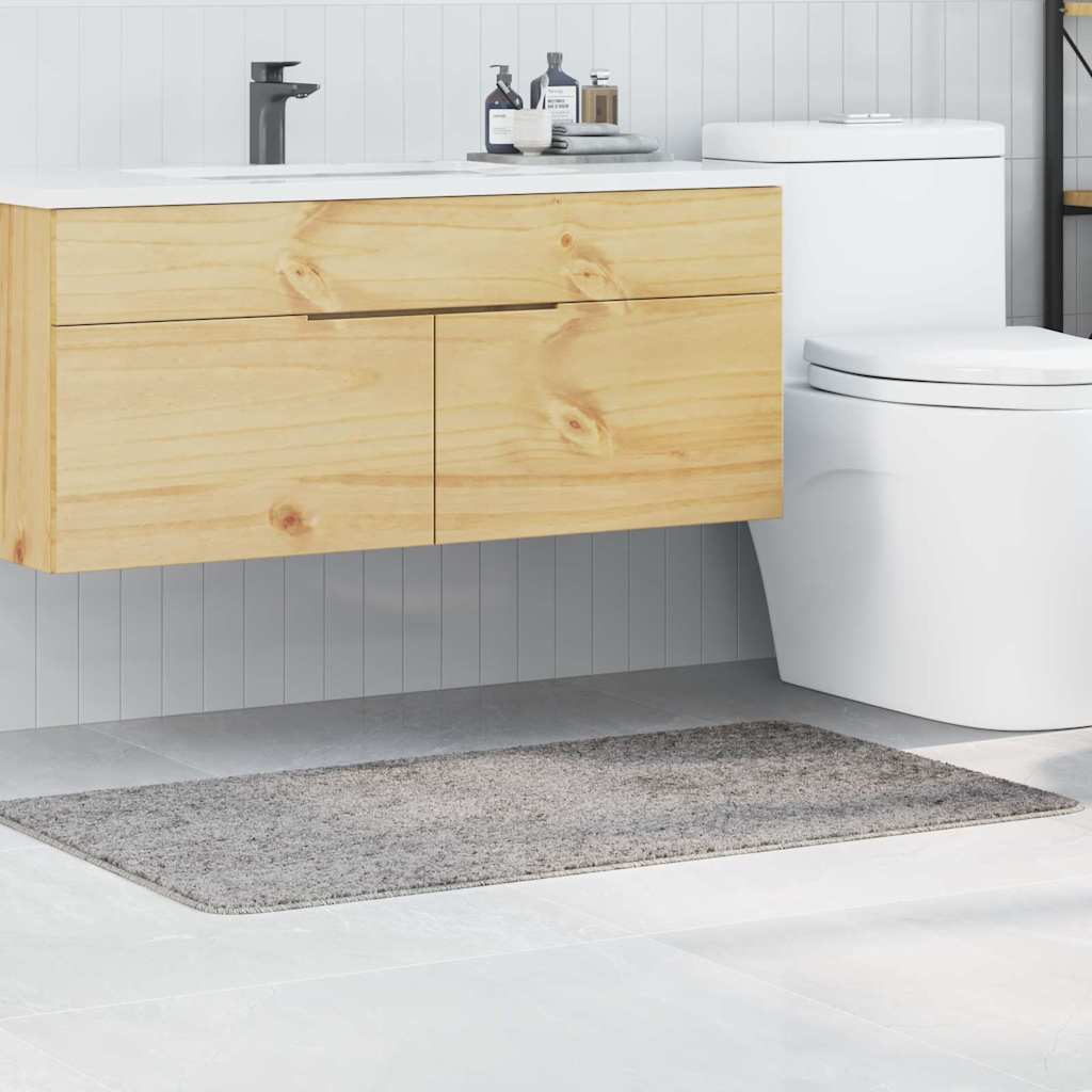 Tapis de bain antidérapant gris 70 x 120 cm PP