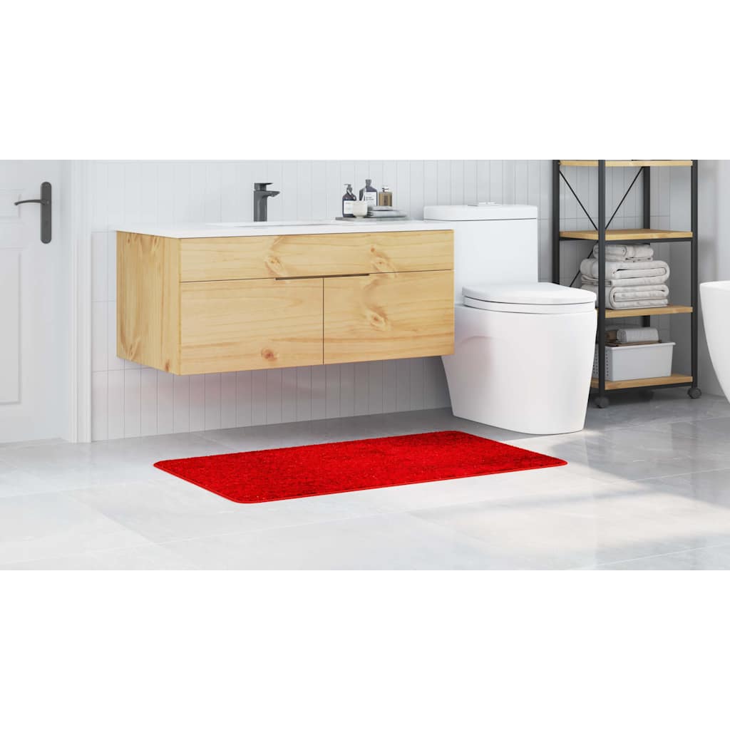 Tapis de bain antidérapant rouge 70 x 120 cm PP