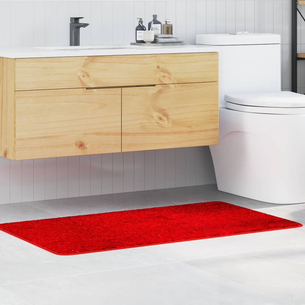 Tapis de bain antidérapant rouge 70 x 120 cm PP
