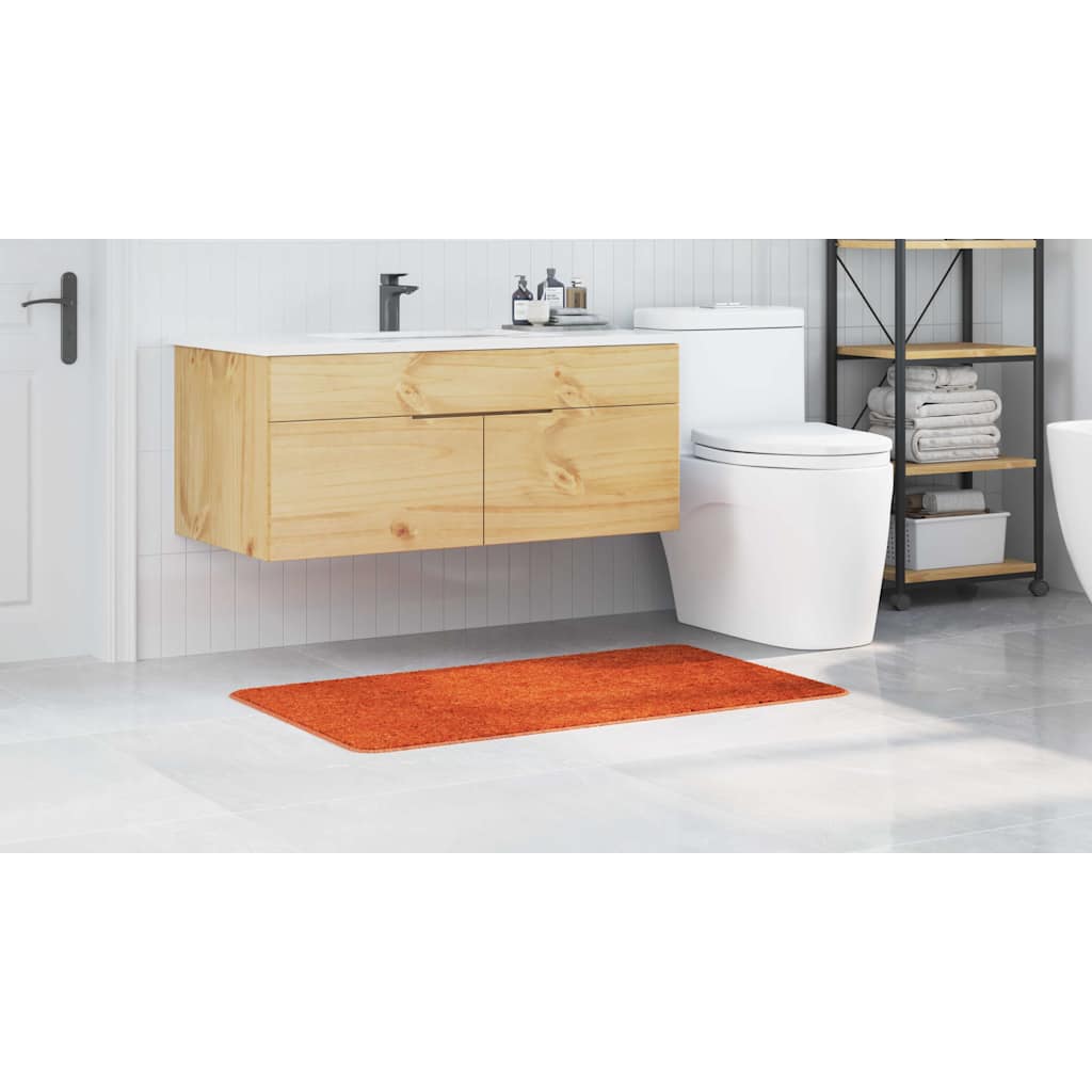 Tapis de bain antidérapant orange 70 x 120 cm PP