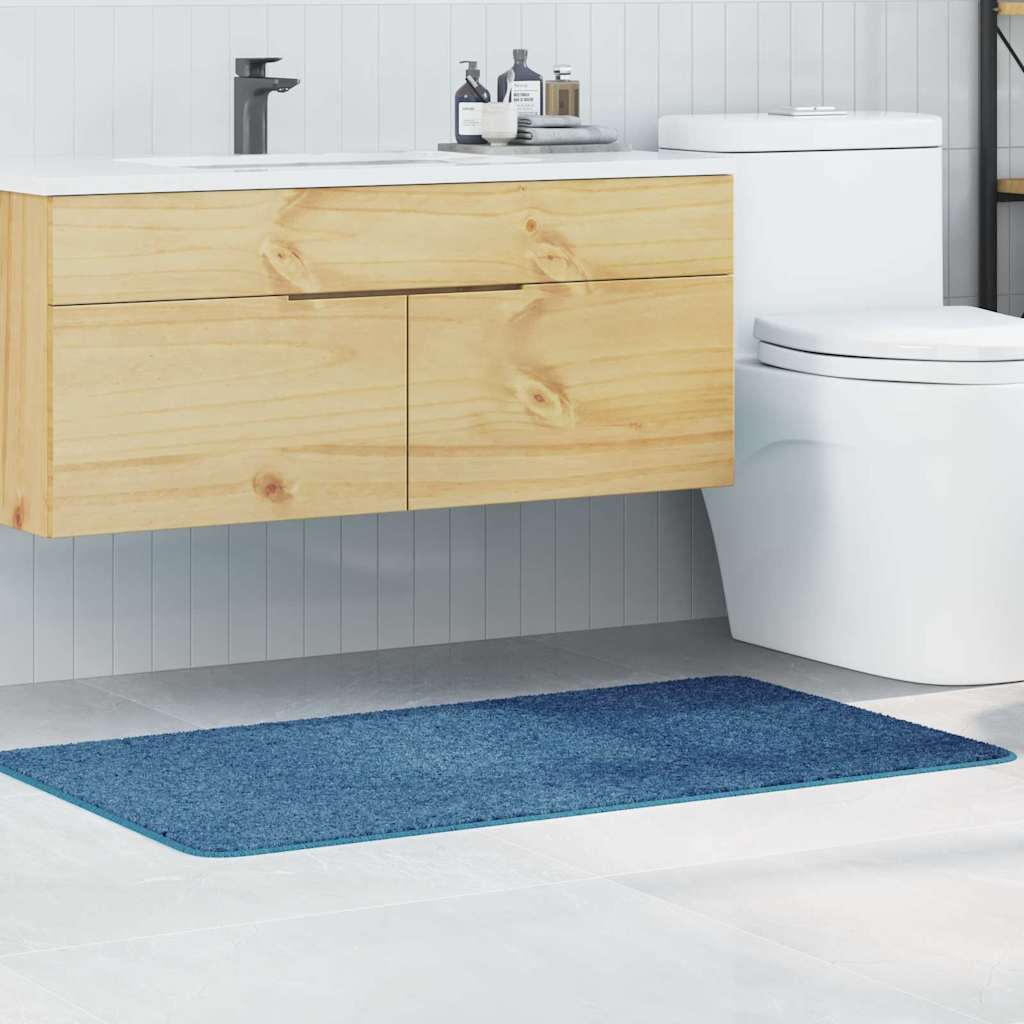 Tapis de bain antidérapant bleu 70 x 120 cm PP