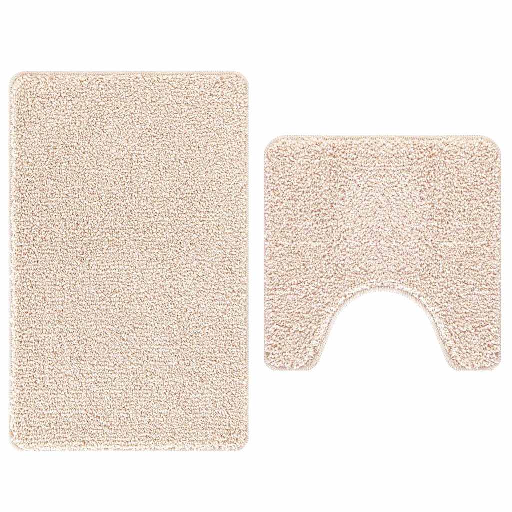 Anti-Rutsch Badematten-Set 2 pcs Creme PP