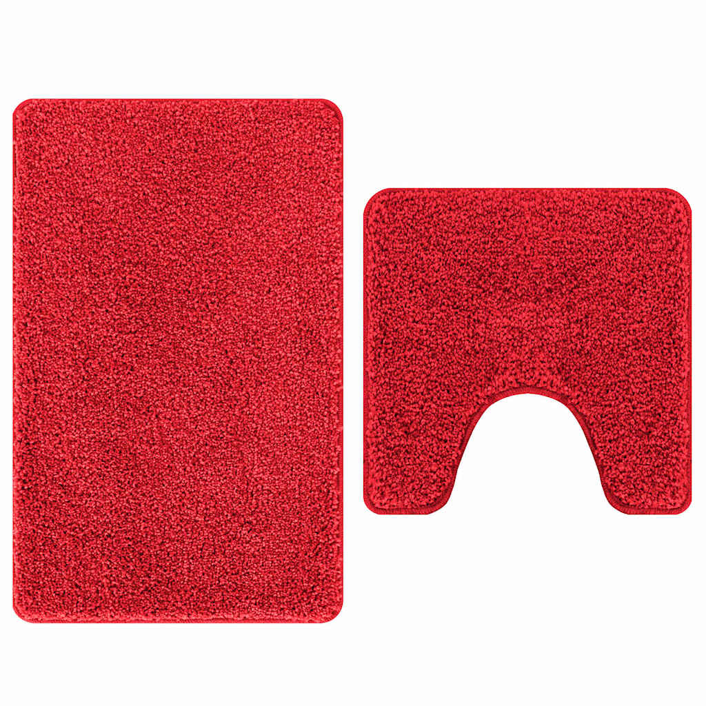 Anti-Rutsch Badematten-Set 2 pcs Rot PP