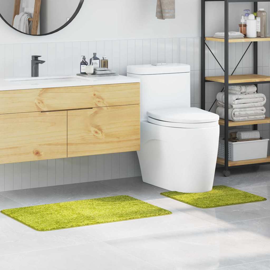 Anti-Rutsch Badematten-Set 2 pcs Grün PP