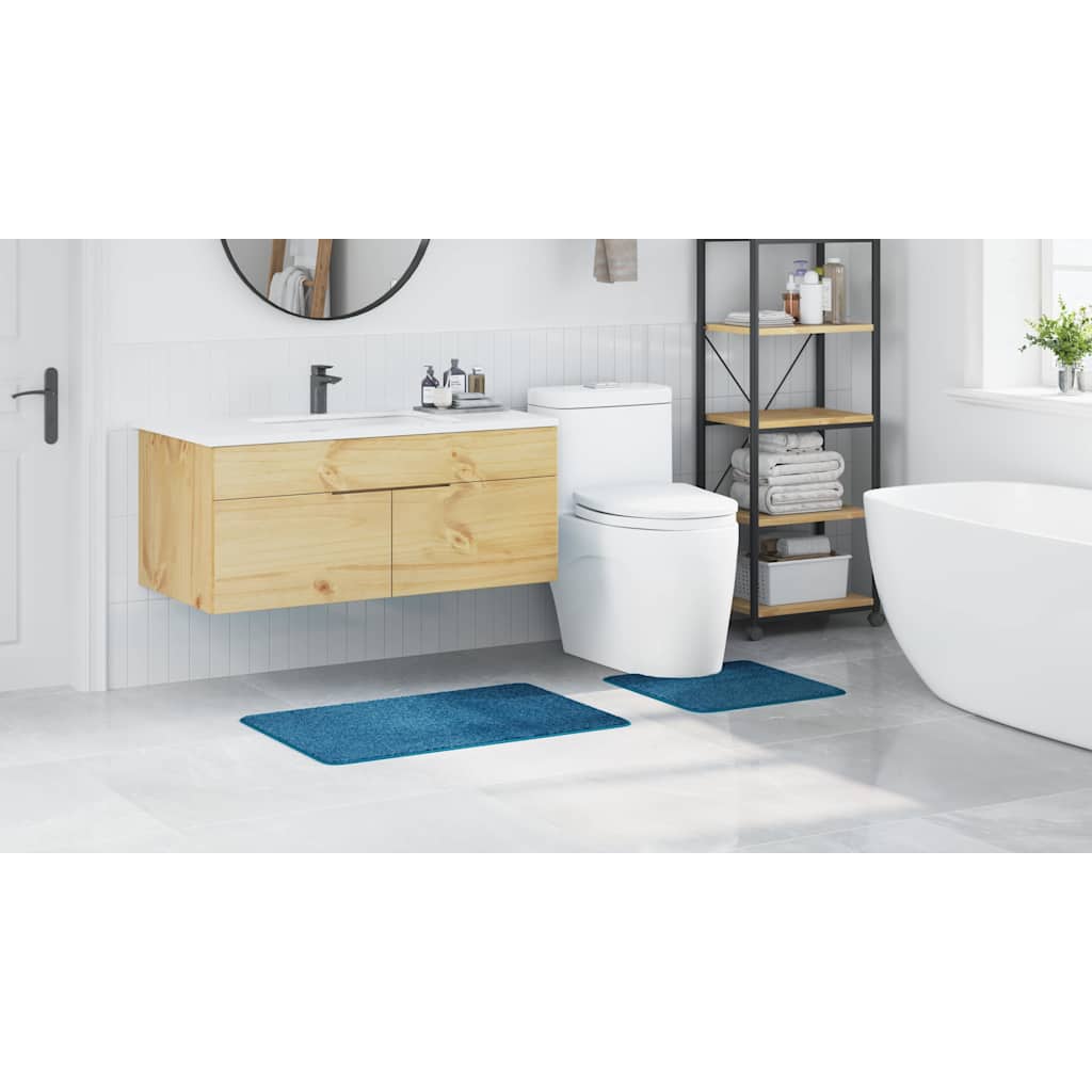 Anti-Rutsch Badematten-Set 2 pcs Blau PP