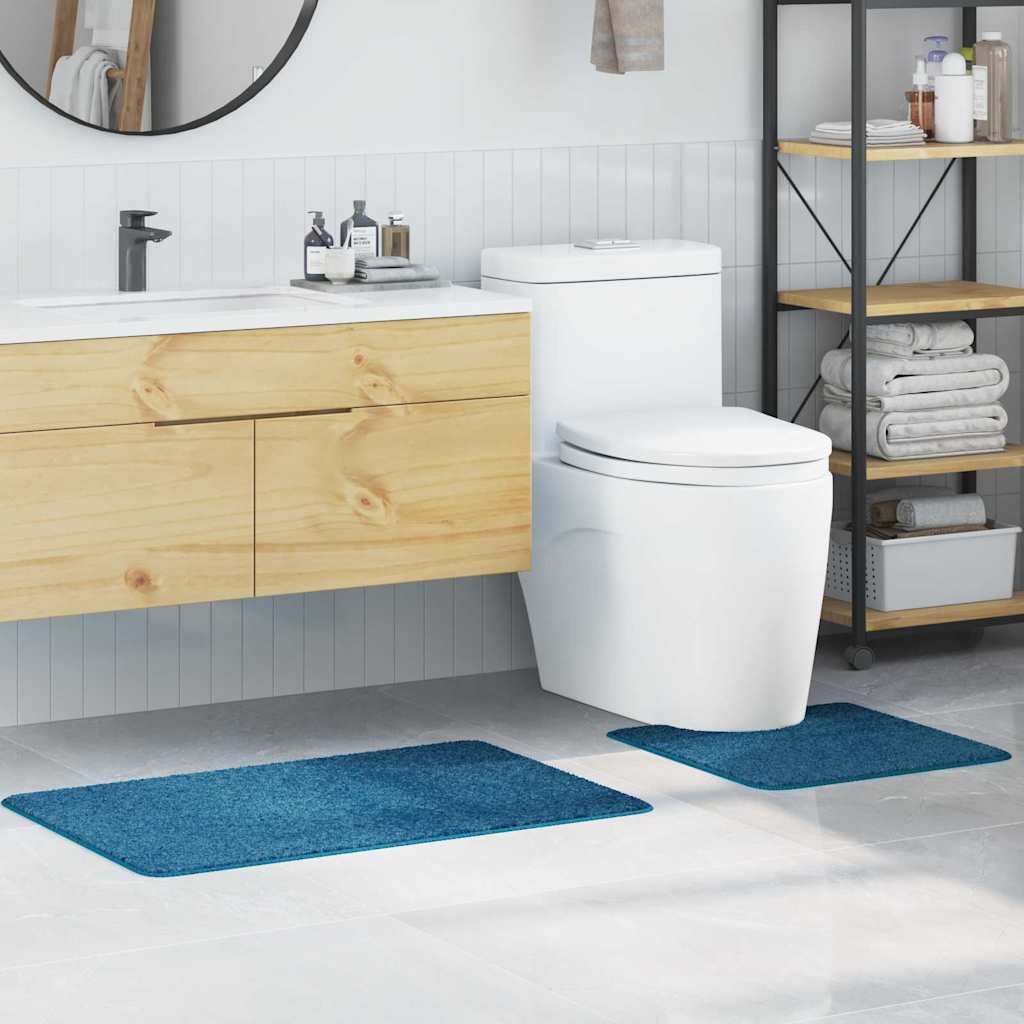 Anti-Rutsch Badematten-Set 2 pcs Blau PP