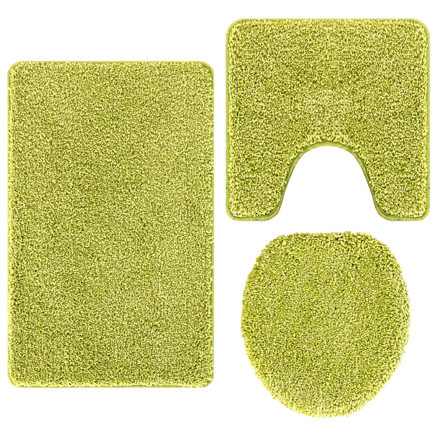 Anti-Rutsch Badematten-Set 3 pcs Grün PP