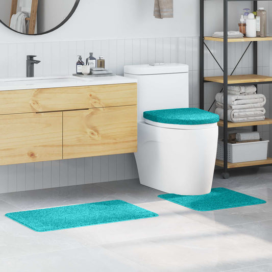 Anti-Rutsch Badematten-Set 3 pcs Türkis PP