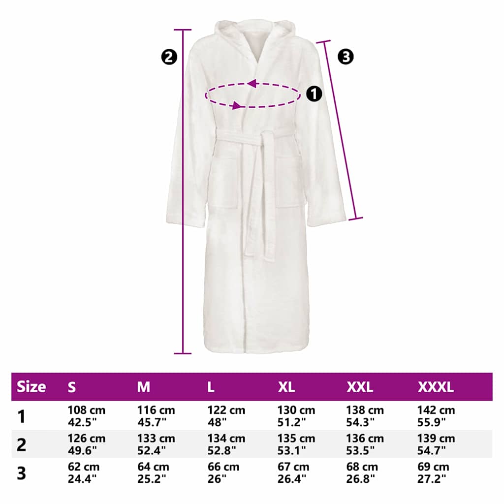 Peignoir KINN blanc XXL coton